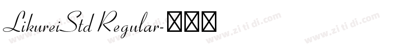 LikureiStd Regular字体转换